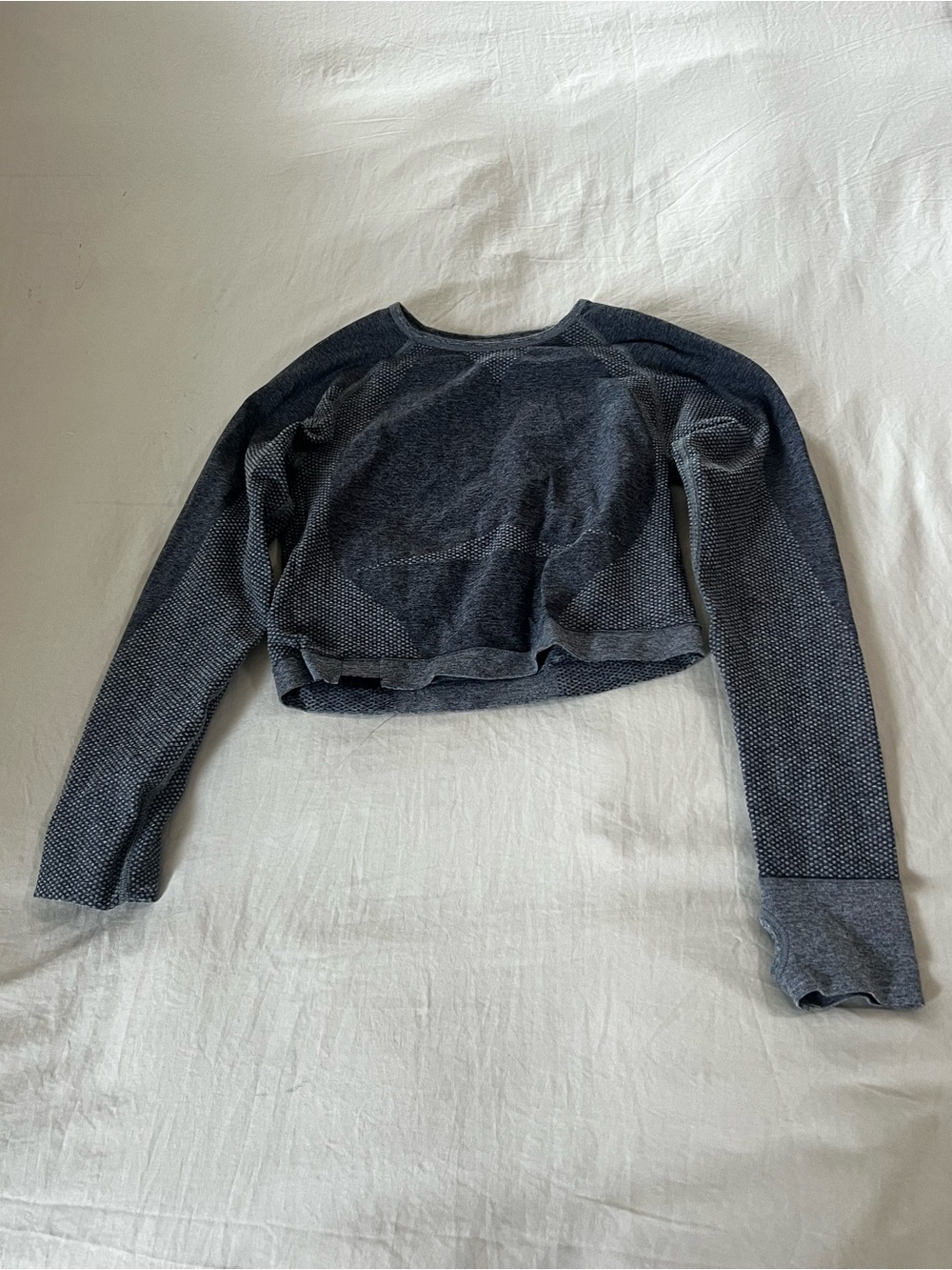 Cropped Women's Knit Sweater - Charcoal Gray